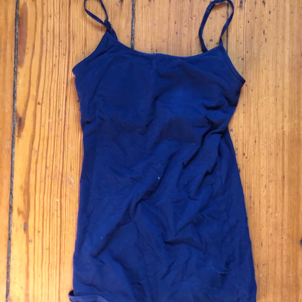 Blue padded tank top